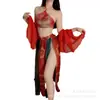 Lencería Sexy de Talla Grande Más Vendida de Nuevo Estilo Sin Quitar, Tentación Sexy Estilo Antiguo, Hanfu Sexy de Cuello Halter Dunhuang con Toque Exótico