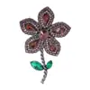 Broche de Flor Retro de Lujo Accesible de Gama Alta, Exquisito Ramillete de Cristal de Gama Alta, Elegantes Accesorios de Pines de Planta Elegantes