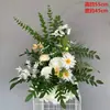 Pasillo de Flores para Boda Estilo Bosque, Rincón de Flores, Flores Colgantes, Arreglo Floral de Piso, Decoración de Fondo, Arte Floral para Boda en Césped al Aire Libre