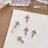 Nueva Joyería para Uñas Cruzadas Estilo Popular de Celebridad de Internet Joyería de Aleación DIY Diamante Rosa Joyería para Uñas Estilo Retro