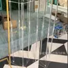 Adereços de Casamento Marcadores de Corredor de Cristal Colunas Quadradas Acrílico Centros de Mesa para Sobremesas Palco T Adereços de Decoração Tema de Casamento Sonhador