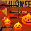 Lámpara de calabaza portátil de Halloween, lámpara de vela electrónica LED, accesorios de decoración para festivales fantasmas, lámpara de ambiente de fiesta, pequeños adornos