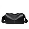 Bolsa Transversal de Ombro Simples de Couro Camada Superior Masculina Trabalho Manual de Alto Nível Casual Grande Capacidade Moderna Pequena Pasta