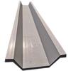 Canalón Galvanizado por Inmersión en Caliente Dx51Z 12m Invernadero Techo de Fábrica Zinc Aluminio Magnesio Abertura en Forma de U Doblez Canalón de Drenaje de Agua de Lluvia