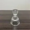 Suporte de Vela de Vidro Criativo de Luxo Leve Estilo Europeu Ornamentos Vintage Romântico Bar Saia Pequena Copo de Vela de Uso Duplo Acessórios para Casa