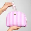 Bolsa de Cosméticos Grande Capacidade Bolsa de Armazenamento com Divisórias Listrada Macaron Bolsa de Viagem Bolsa de Higiene Pessoal Portátil Customização para Comércio Exterior Venda por Atacado