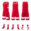 Uniforme de baloncesto con cuello en V, lote directo de fábrica 2023, para adultos y niños, a juego con el color del equipo de entrenamiento del club, estampado.