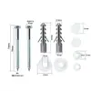 Accesorios de Instalación para Inodoro Tornillos de Fijación Tapa Decorativa Tapa de Inodoro Ancla Universal para Inodoro Pernos Accesorios de Plástico