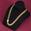 Collar de cadena de acero de titanio coolan de moda, collar de hebilla de pulido de cuatro lados encriptada de acero inoxidable, hebilla de alta calidad