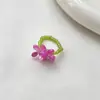 Anillo Flor de Dopamina para Mujer, Accesorio de Diseño Nicho, Anillo para Dedo Índice, Anillo Apilable de Perlas para Vacaciones en la Playa, Anillo Muy Hermoso