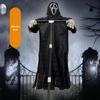 Adereços de Halloween Máscara de Caveira Roupão de Fantasma Espantalho Fantasma Pendurado Pássaros Decoração de Proteção Pastoral Conjunto de Enfeites