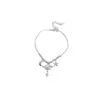 Conjunto de Colar e Pulseira com Pingente de Lua e Estrela de Zircônia Design de Nicho Corrente para Clavícula Acessório Exquisito Versátil
