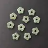 Componente Flor de Cinco Pétalas de Cristal 15mm Furo de 4mm Pingente Flor de Ágata Natural Joias Artesanais Charms para Roupas Fonte Atacadista
