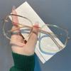 Star Glasses ins High-value Myopia Color-changing Flat Mirror Mulheres Planície Anti-azul Luz Emagrecimento Women's Fashion Frame
