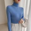 Tejido de Cachemira de Cuello Alto Slim para Mujer, Jersey Delgado, Tejido de Punto Delgado, Nuevo Estilo Otoño e Invierno 2025 con Tejido de Punto Ajustado de Bajo Alto