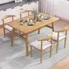 Juego de mesa y sillas nórdicas para uso doméstico, económico para apartamentos pequeños, adecuado para 4-6 personas, mesa de comedor comercial para viviendas de alquiler