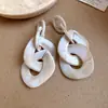 Pendientes de Borla Geométrica Acrílica con Aguja de Acero para Mujer, Pendientes de Moda Estilo Exagerado Europeo y Americano, Pendientes de Gama Alta de Nicho al por Mayor