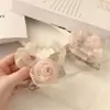 Anillo para el Pelo de Malla Súper Hada Rosa Intestino Grueso Cuerda para el Cabello de Chica de Alto Sentido Cuerda para el Cabello de Cola de Caballo Alta Accesorios para el Cabello