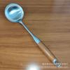 Pala Cuchara para Cocinar Espesa No Magnética Acero Inoxidable Mango Redondo de Madera Pala Cuchara Suministro Tienda Departamental Lin Yiyue Yang
