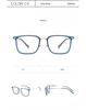 Lentes DR.LOLLY Lentes Ultraligeros Montura de Gafas Remache Montura Cuadrada Gafas Danyang Gafas Planas Anti-Luz Azul