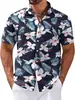 Estación Independiente Transfronteriza Camisa de Manga Corta Caliente para Hombre Playa Hawaiana Moda Estampada en 3D Camisa de Cuello Alto Versátil