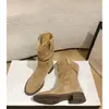 Botas de Cano Alto Casuais Versáteis Estilo Retrô de Alta Qualidade 2025 Outono e Inverno Novas Botas Femininas Estilo Britânico