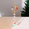 Pingente de árvore da vida com cascalho de cristal colorido transfronteiriço, pingente de decoração de arco-íris de cristal para pátio de jardim