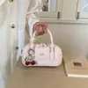 Bolsa de Mão Rosa de Luxo Nova da Coleção Primavera 2026, Bolsa Transversal Feminina, Bolsa Estilo Boston Retrô Coreano