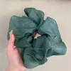 Scrunchie de Gasa de Color Sólido Simple y Elegante Malla para Cola de Caballo Cuerda para el Cabello Banda Elástica Accesorio para el Cabello