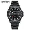 Reloj de Comercio Exterior Sanda Nuevo Simple de Moda Esfera Grande para Hombre Luminoso Resistente al Agua Correa Calendario Reloj de Cuarzo