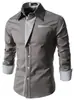 2021 Primavera/Verão Novo estilo coreano Comércio exterior AliExpress Amazon ebay camisa de manga comprida listrada camisa de correspondência de cores para homens