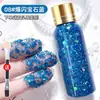 Mgl Paleta de Sombras de Ojos Brillantes de Lentejuelas de Nueve Colores, Gel sin Pegamento, Brillo Especial para Maquillaje de Escenario de Actuación Infantil