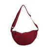 Bolsa tote de cor sólida estilo japonês para mulheres, novo modelo 2025, bolsa transversal leve, bolsa de ombro, bolsa de lona, bolsa de axila, transfronteiriça