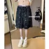 Pantalones de cinco puntos de seda helada de secado rápido para deportes, pantalones cortos rasgados para hombre y mujer, nuevos de verano, deportivos, casuales, nicho, pantalones de cinco puntos