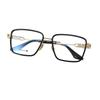 Armazón de gafas retro de titanio puro para hombre y mujer, mismo estilo, personalidad, talla grande, montura cuadrada, cara grande, óptico terminado con armazón de gafas para miopía