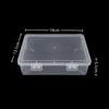 Caja Vacía Transparente Elevada de Doble Hebilla Caja de Herramientas para Almacenamiento de Piezas de Tornillo PP Espesado Accesorios Caja de Embalaje Universal