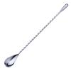 Cuchara de barra de acero inoxidable 304 con forma de gota de agua, de rosca fina, para mezclar cócteles, muy pulida, para camarero