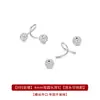 Brincos Shambala Redondos Super Brilhantes para Mulheres, Design de Rosca, Tarraxas Estilosas e Únicas, Não é Necessário Remover ao Dormir, Joia de Orelha C00522