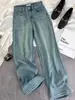 Jeans Masculino de Verão 2026 Tendência Estilo Hong Kong Carta Personalizada Hip-Hop Ins Moda High Street Tendência Cool Calça Longa