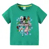 2026 Nuevo Comercio Exterior Transfronterizo Minecraft Algodón Verano Niños Manga Corta Niños Camiseta Delgado Camiseta Superior