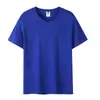 Camiseta de Algodão Puro com Gola Redonda 200g Feita Sob Medida Manga Curta Roupa de Trabalho com Logotipo Impresso Uniforme de Turma de Verão Camisa Cultural Publicitária Feita Sob Medida
