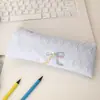 Nueva Bolsa de Lápices con Lazo de Alta Apariencia Ins de Gran Capacidad para Niña Bolsa de Papelería Bolsa de Almacenamiento para Estudiante Bolsa de Cosméticos