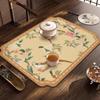 Novo estilo chinês diatomáceas lama absorvente esteira de mesa Zen esteira de mesa de chá esteira de chá de secagem rápida esteira de drenagem antiderrapante