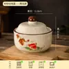 Olla Pequeña de Cerámica Vintage para Estofado, Olla Estanca para Estofado, Olla para Sopa, Bol para Huevo al Vapor, Olla de Barro, Bol para Cocinar Sopa al Vapor, Color Bajo Vidriado, Seguro
