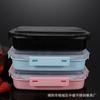 Lonchera Térmica Rellena de Agua Caja Bento de Acero Inoxidable 304 para Oficinistas, Lonchera Estudiantil de Tres Compartimentos con Asa y Tapa