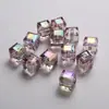 Contas Quadradas de Acrílico de Alta Transparência Multi-Corte de 8mm Coloridas Tridimensionais Soltas Acessórios para Pulseira Brincos Colares DIY