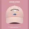 Gorra de Béisbol Bordada de Cachorro Estilo Coreano Ins Dulce y Linda para Hombres y Mujeres, Versátil para Primavera y Otoño, Hace que la Cara se Vea Más Pequeña, Gorra de Pico Suave