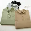 Item de luxo! Suave e agradável à pele! Camisa polo masculina de verão, cor sólida, versátil, casual, moda, gola dobrável, manga curta