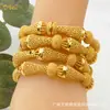 Pulsera de Aleación Chapada en Oro de Venta Caliente Novia de Dubái India Lujo Ligero para Mujer Boda Oro Arena Pulsera Joyería Al por Mayor