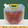 Bolsa de pie transparente con pico para almacenamiento de granos, bolsa para granos, bolsa de embalaje de alimentos, venta al por mayor de cerveza